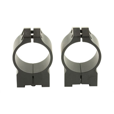 Warne Permanent Attached Medium 30mm Scope Rings For Grooved Tikka Receiver, Black - 14TM - Warne