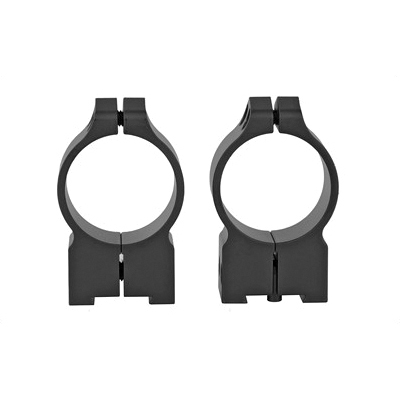 Warne Permanent Attached High 30mm Scope Rings For Grooved Tikka Receiver, Black - 15TM - Warne