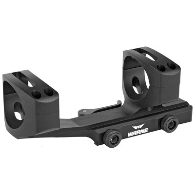 Warne Quick Detach Extedned Sekelotonized 1 Piece Cantilever 34mm Scope Mount For AR Platform, Black - QDXSKEL34TW - Warne