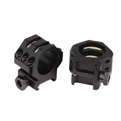 Weaver Extra High 6 Hole 1" Tactical Rings, Matte Black - 48351 - Weaver