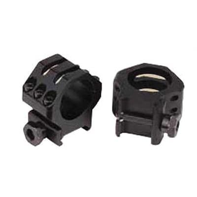 Weaver High 6 Hole 30mm Tactical Rings, Matte Black - 48352 - Weaver