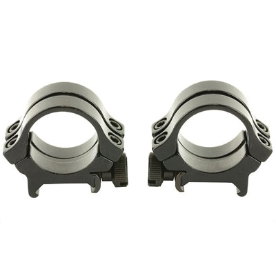 Weaver Quad Lock Medium Height Detachable 1" Scope Rings, Gloss Black - 49074 - Weaver