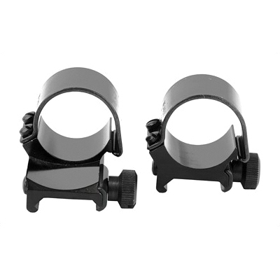 Weaver Detachable Top Mount Medium Extension 1" Scope Rings, Black - 49090 - Weaver
