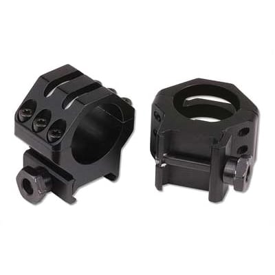 Weaver Tactical 6 Hole Picatinny Extra High 1" Scope Rings, Black - 99691