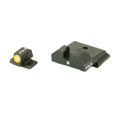 XS Sights F8 Green With Orange Outline Green Dot Rear Night Sight Set For Smith & Wesson M&P Shield - SW-F028P-5 - Xs Sights