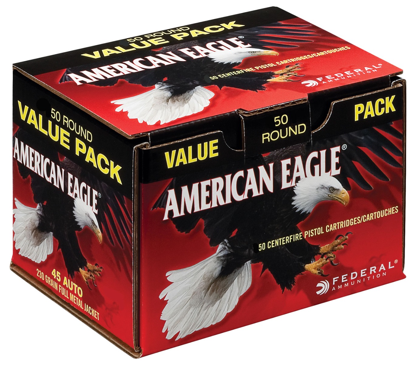 American Eagle 45 ACP 230 Grain FMJ 50rds - AE45A50 - Federal