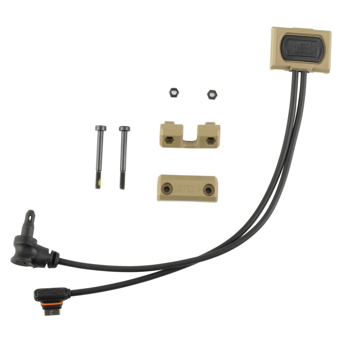 Unity Tactical ModButton Lite Dual Lead/Sync Remote Switch Polymer 1.30" - Reliable - MBL2-FDE-UC-CL-7 - Unity Tactical