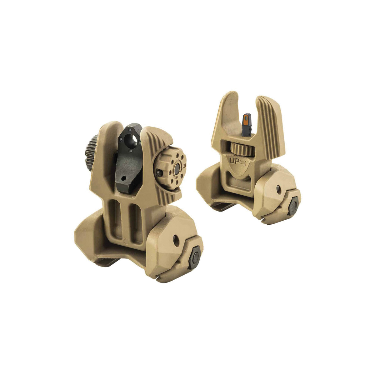 Meprolight FRBS Backup Sight Set - Front/Rear Flip-Up Sights with Orange/Green Illumination for Quick Target Acquisition - 403440