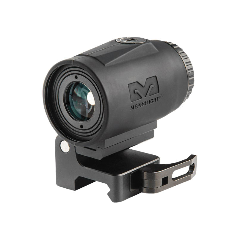 Meprolight MMX3 Magnifier with Integrated Side Flip Adapter 3x18mm - Compact 3x Magnification with Quick Flip Adapter - 8016000100 - Meprolight