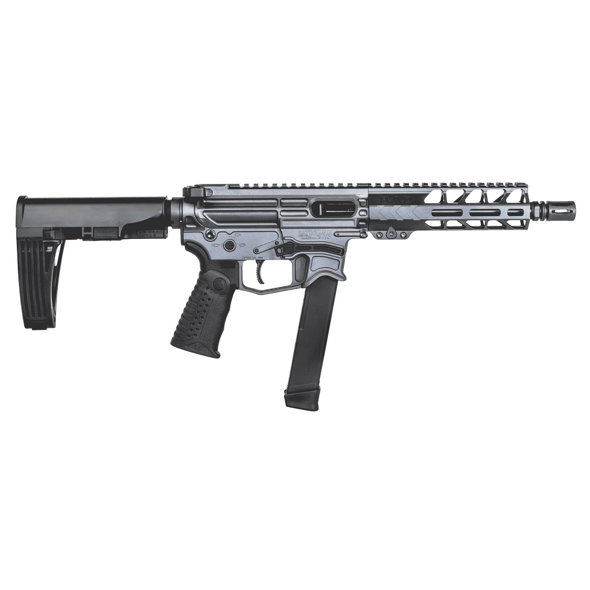 Battle Arms Development Xiphos 9mm 8.50" AR Pistol, Combat Gray - XIPHOS-004