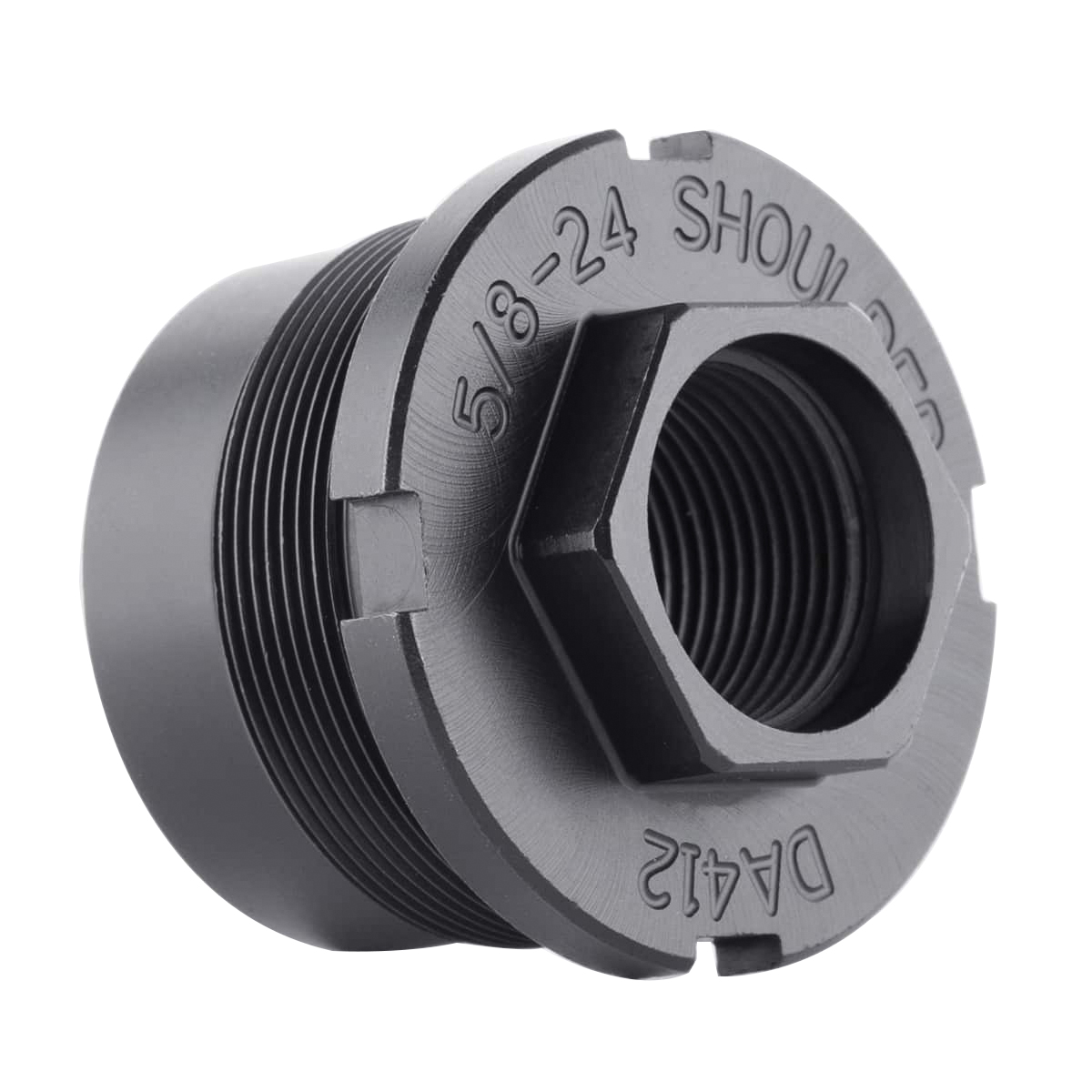 Dead Air P-Series Fixed Mount 5/8-24 Fits Ghost 45, Black - Precision Fit - DA412 - Dead Air