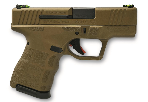 SAR SAR9 3.3" Subcompact 9mm 12rd Pistol, Bronze - SAR9SCBR - Sar Usa