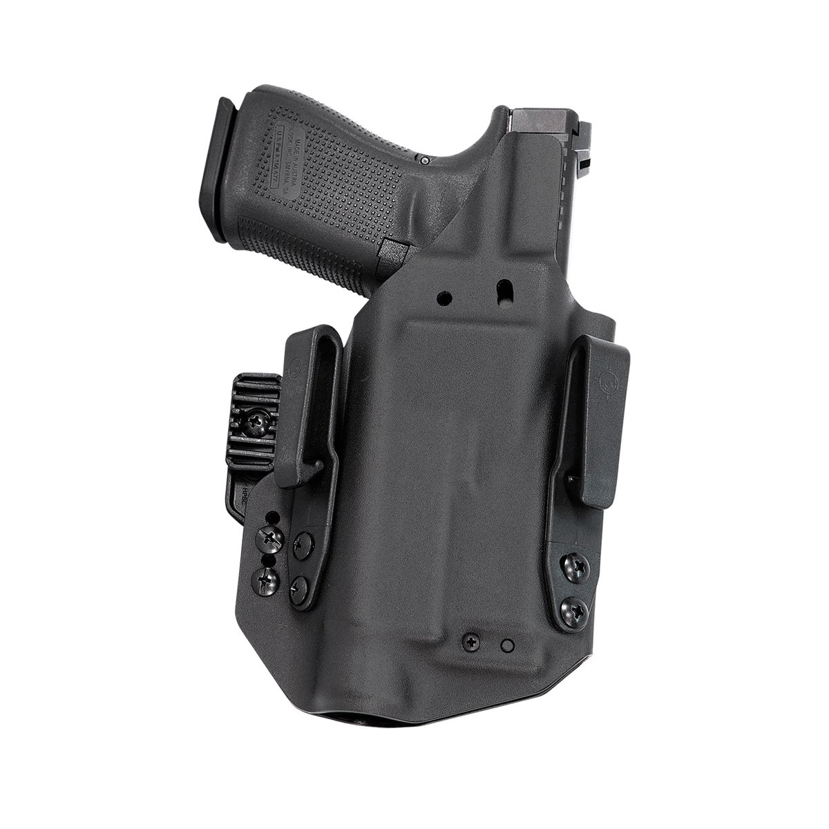 Mission First Tactical Pro Glock G19/G45 IWB Holster Ambidextrous Kydex, Black - H5-GL-1-WL-1