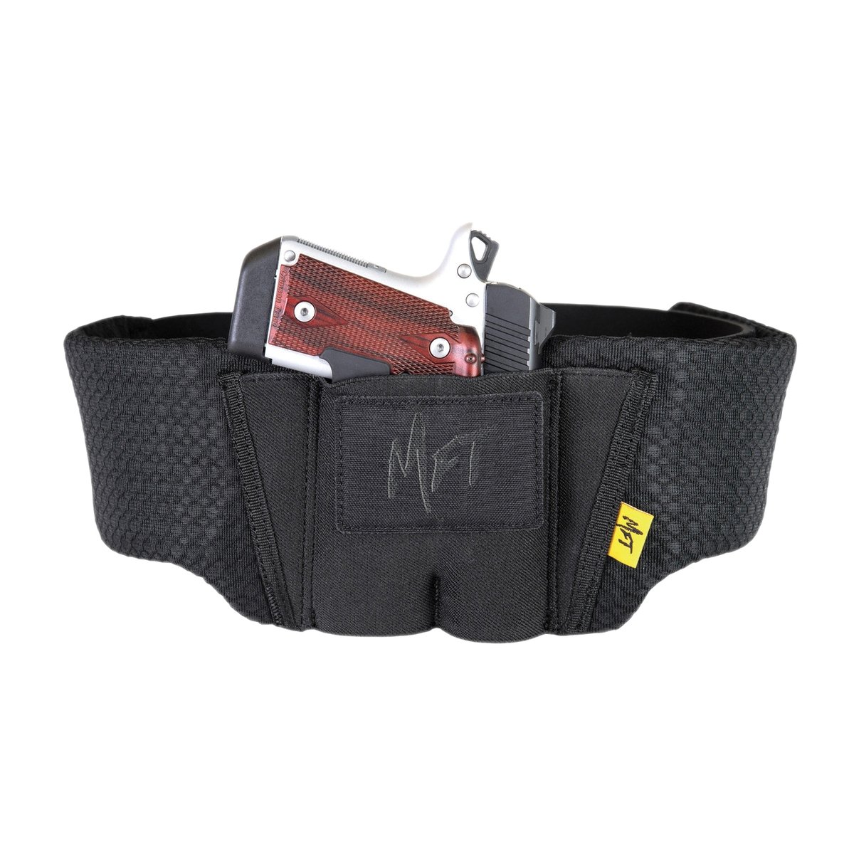 Mission First Tactical MFT Ultra-Lite Belly Band Holster Ambidextrous Nylon Black - Comfortable and Discreet Carry - H6-BB-3