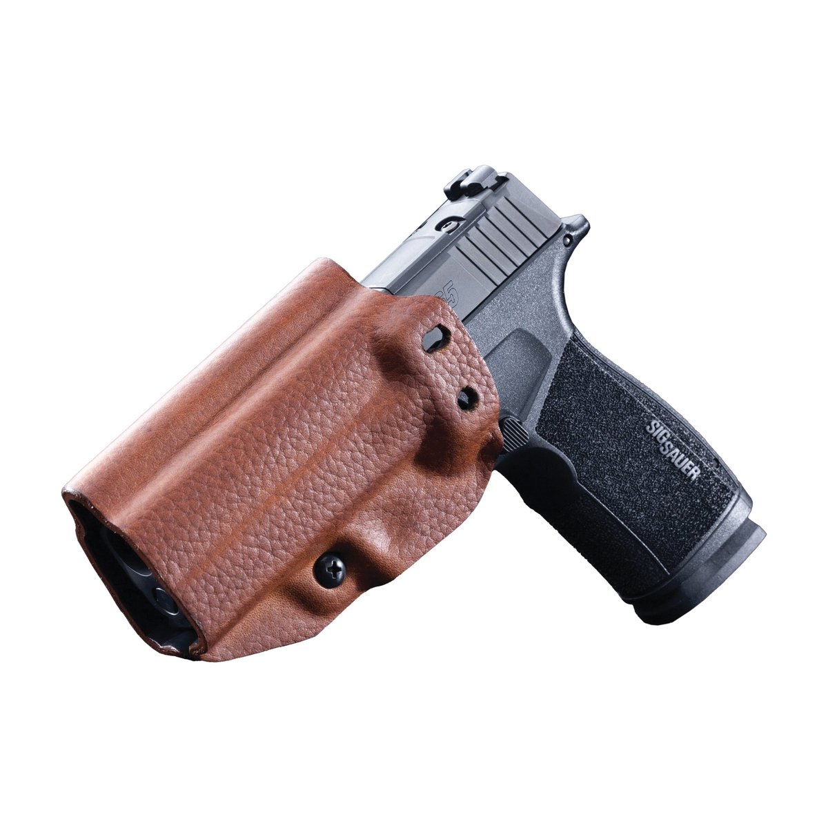 Mission First Tactical Hybrid Sig P365 X-Macro IWB Holster Ambidextrous Kydex/Leather Brown - Durable and Comfortable - H3-SIG-6-BR1 - Mission First Tactical