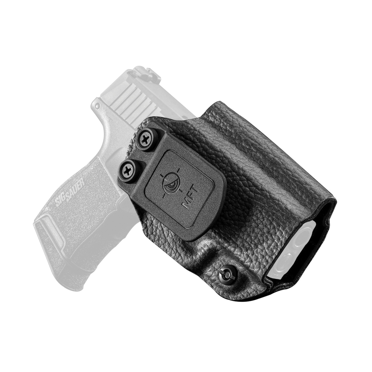 Mission First Tactical Hybrid Sig Sauer P365XL IWB Holster Ambidextrous Kydex/Leather Black - Reliable and Stylish - H3-SIG-4-BLK2 - Mission First Tactical