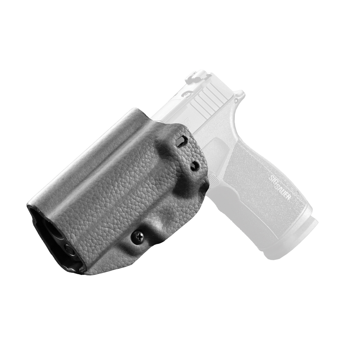 Mission First Tactical Hybrid Sig Sauer P365 X-Macro IWB Holster Ambidextrous Kydex/Leather Black - Secure and Versatile - H3-SIG-6-BLK2 - Mission First Tactical