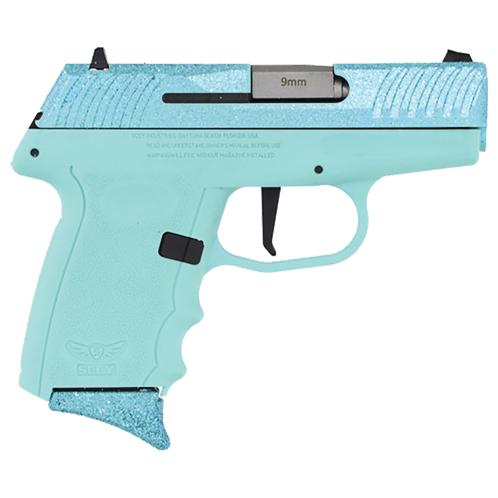 SCCY DVG-1 9mm 3.10" Compact Pistol 10rds, Crystal Blue - Unique and Reliable - DVG1CYBSB - Sccy