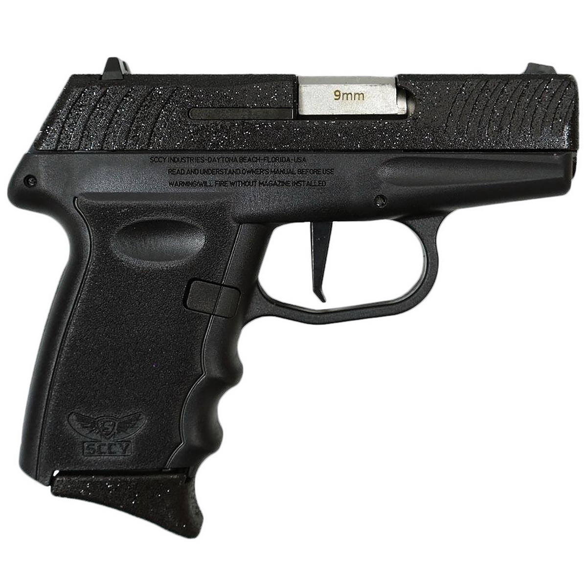 SCCY DVG-1 9mm 3.10" Compact Pistol 10rds, Black Panther - Bold - DVG1PBBK - Sccy