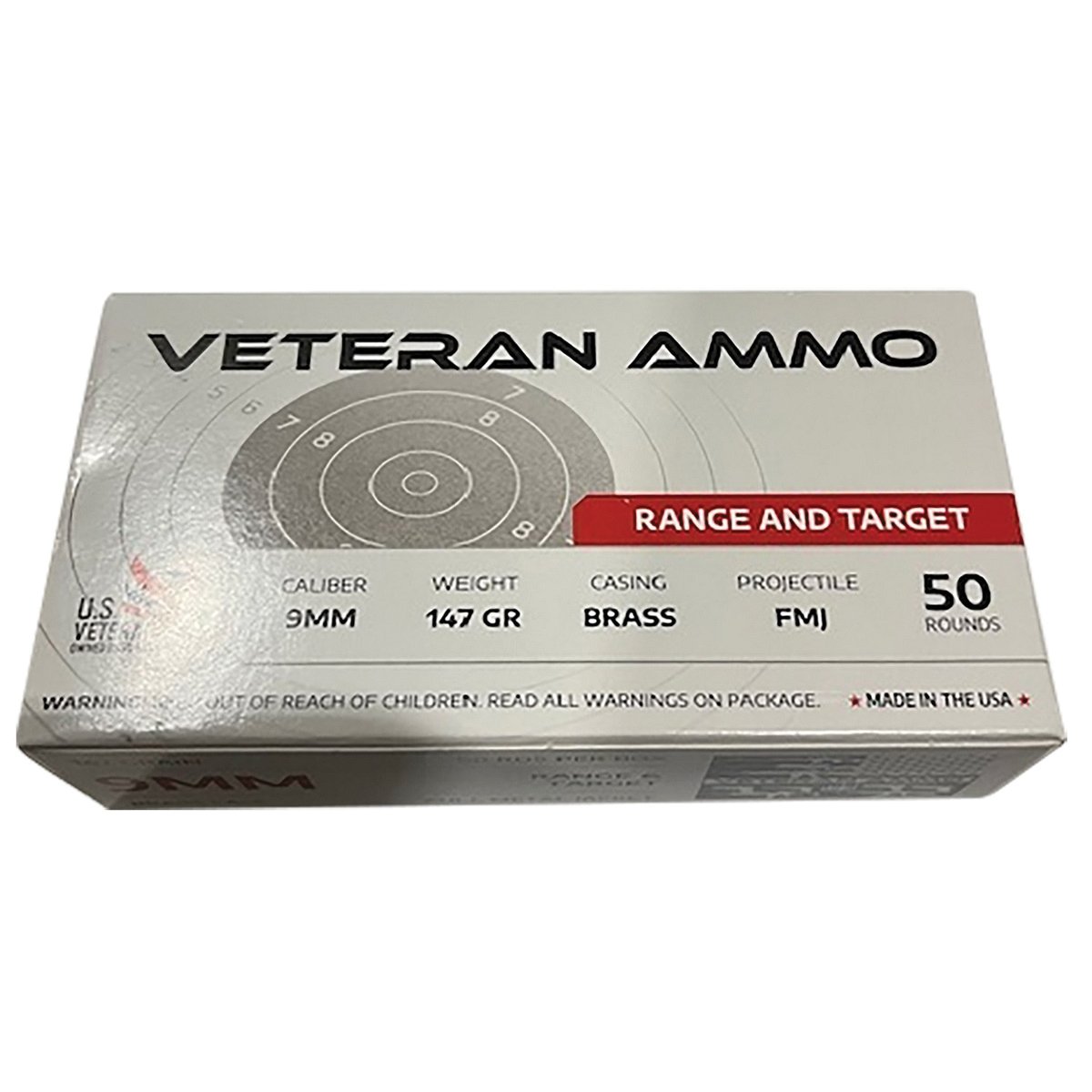 Hyperion Munitions Veteran 9mm 147 gr FMJ 50rds Handgun Ammo for Accurate Shooting - HMBX914 - Hyperion Munitions