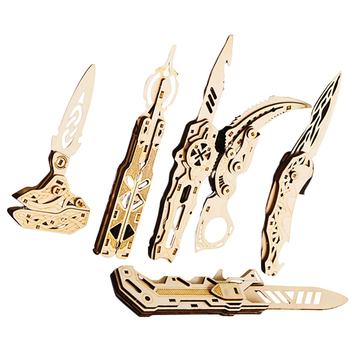 Caliber Gourmet 6-Piece Knife Puzzle Set - Elegant for Culinary Enthusiasts and Collectors - CBG-PZ-03K - Caliber Gourmet