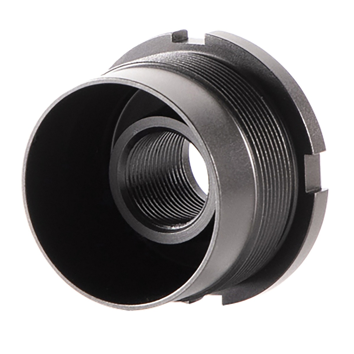 Dead Air P-Series Fixed Mount 1/2-28 Fits Ghost 45, Black - Secure Fit - DA410 - Dead Air