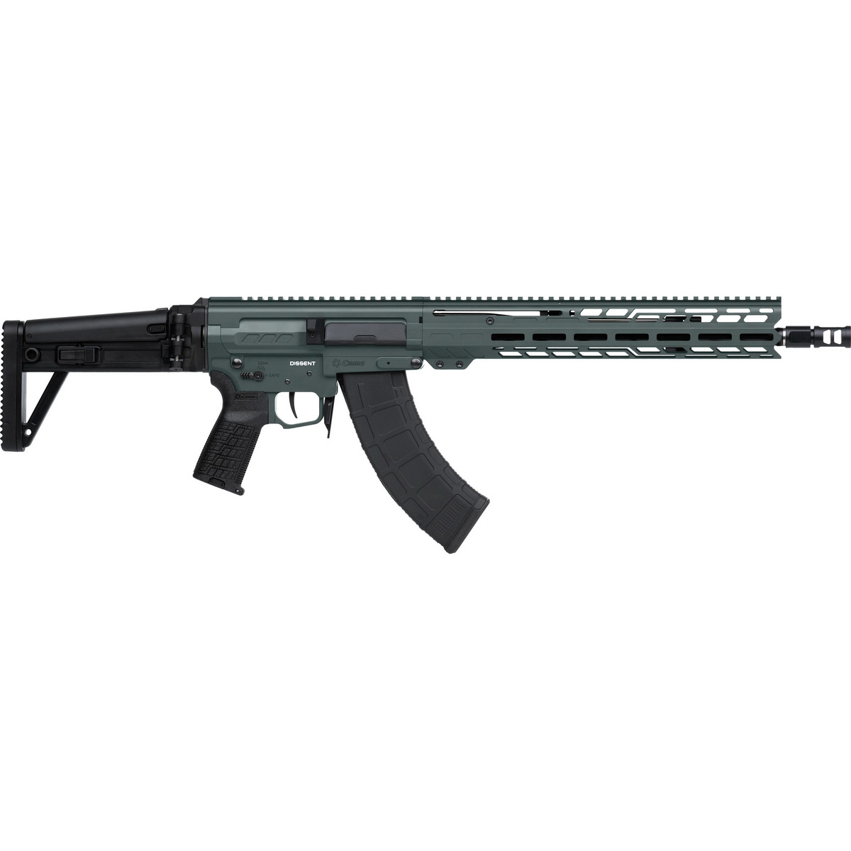 CMMG Dissent MK47 7.62x39mm 14.30" AR Rifle, Charcoal Green - 86A7F0B-CG - Cmmg