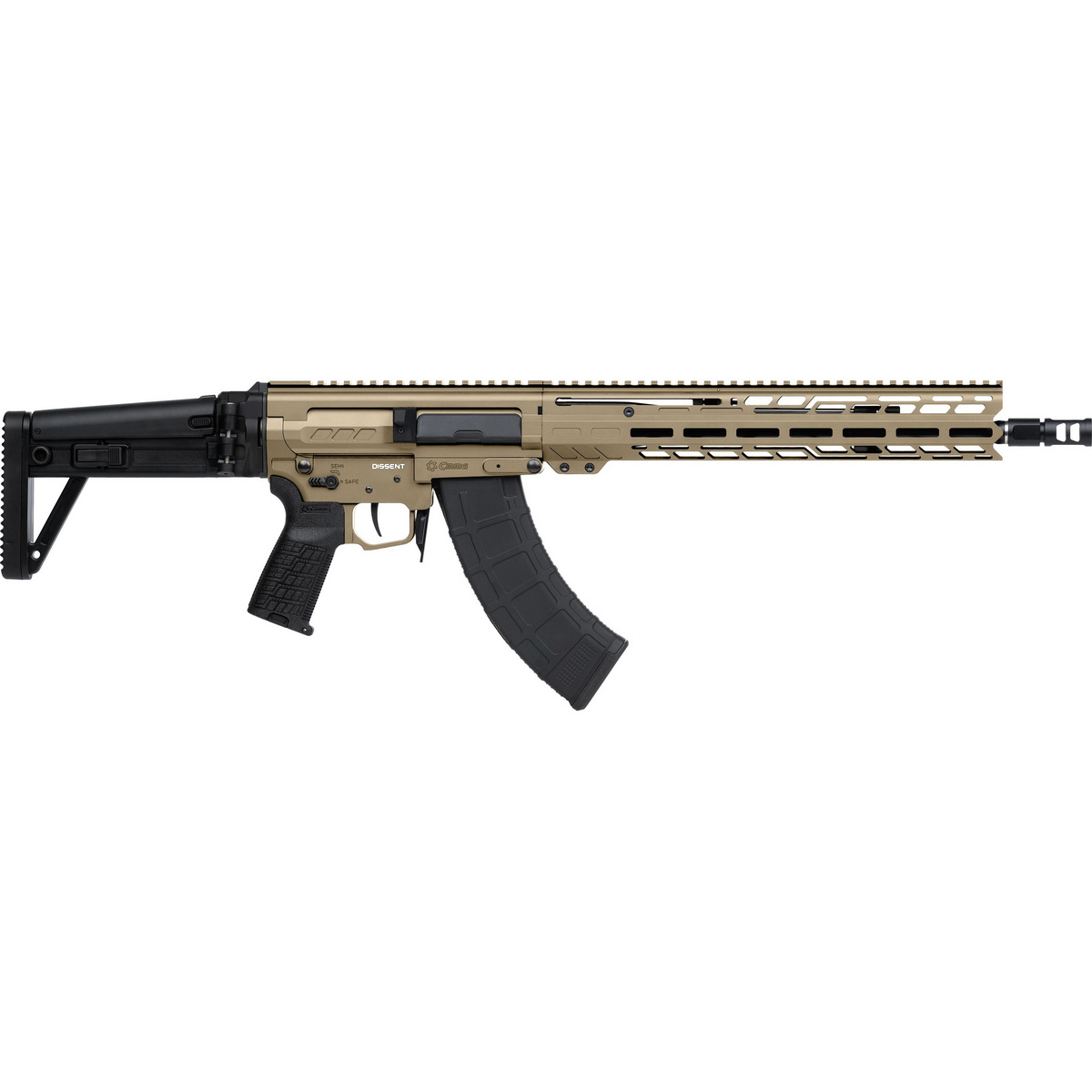 CMMG Dissent MK47 7.62x39mm 14.30" AR Rifle, Coyote Tan - 86A7F0B-CT - Cmmg