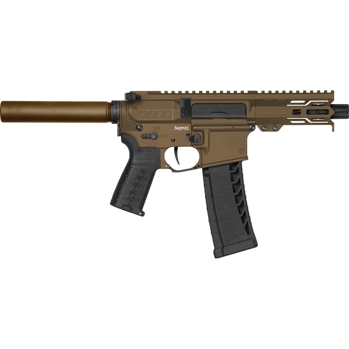 CMMG Banshee MK4 .22LR 4.50" AR Pistol, Midnight Bronze - 22A1A0FMB - Cmmg