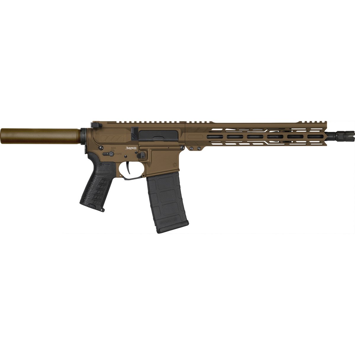 CMMG Banshee MK4 5.56x45mm 12.50" AR Pistol, Midnight Bronze - 55A280AMB - Cmmg