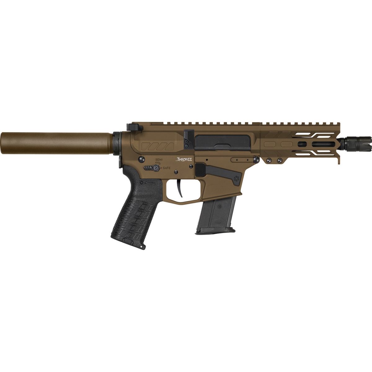CMMG Banshee MK57 5.7x28mm 5" AR Pistol, Midnight Bronze - 57A9A0FMB - Cmmg