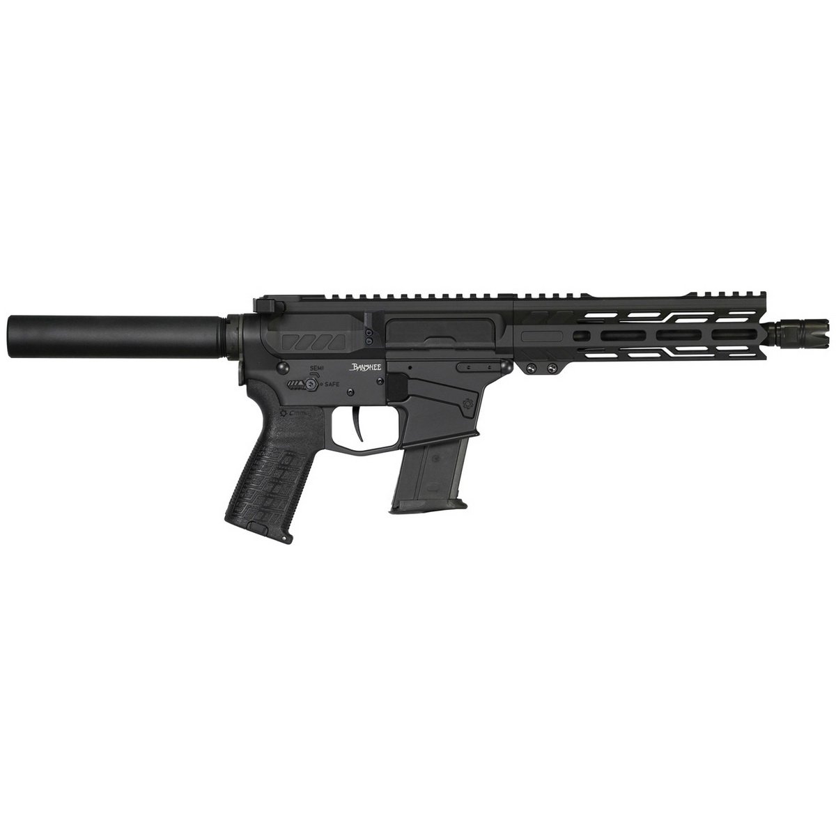 CMMG Banshee MK57 5.7x28mm 8" AR Pistol, Black - 57AF60FAB - Cmmg