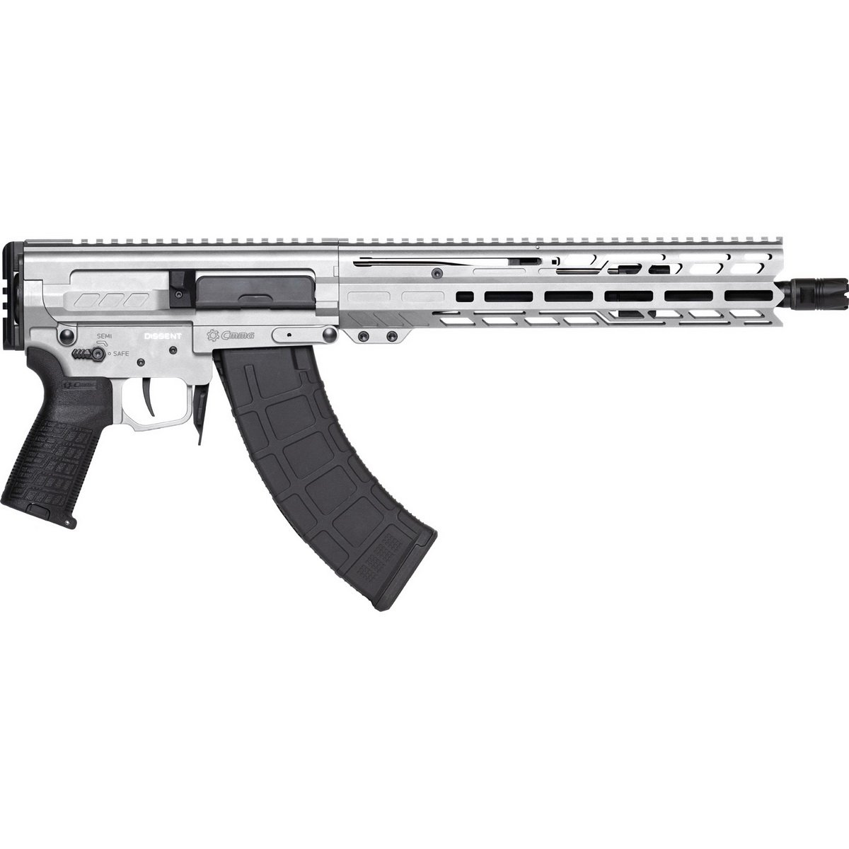 CMMG Dissent MK47 7.62x39mm 12.50" AR Pistol, Titanium - 86A8E0BTI - Cmmg