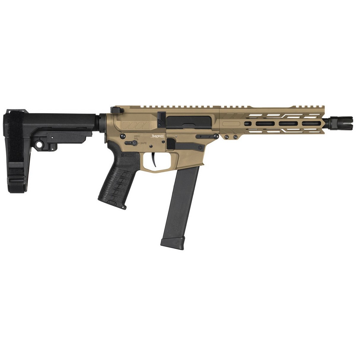 CMMG Banshee MK10 10mm 8" AR Pistol, Coyote Tan - 10A570FCT - Cmmg