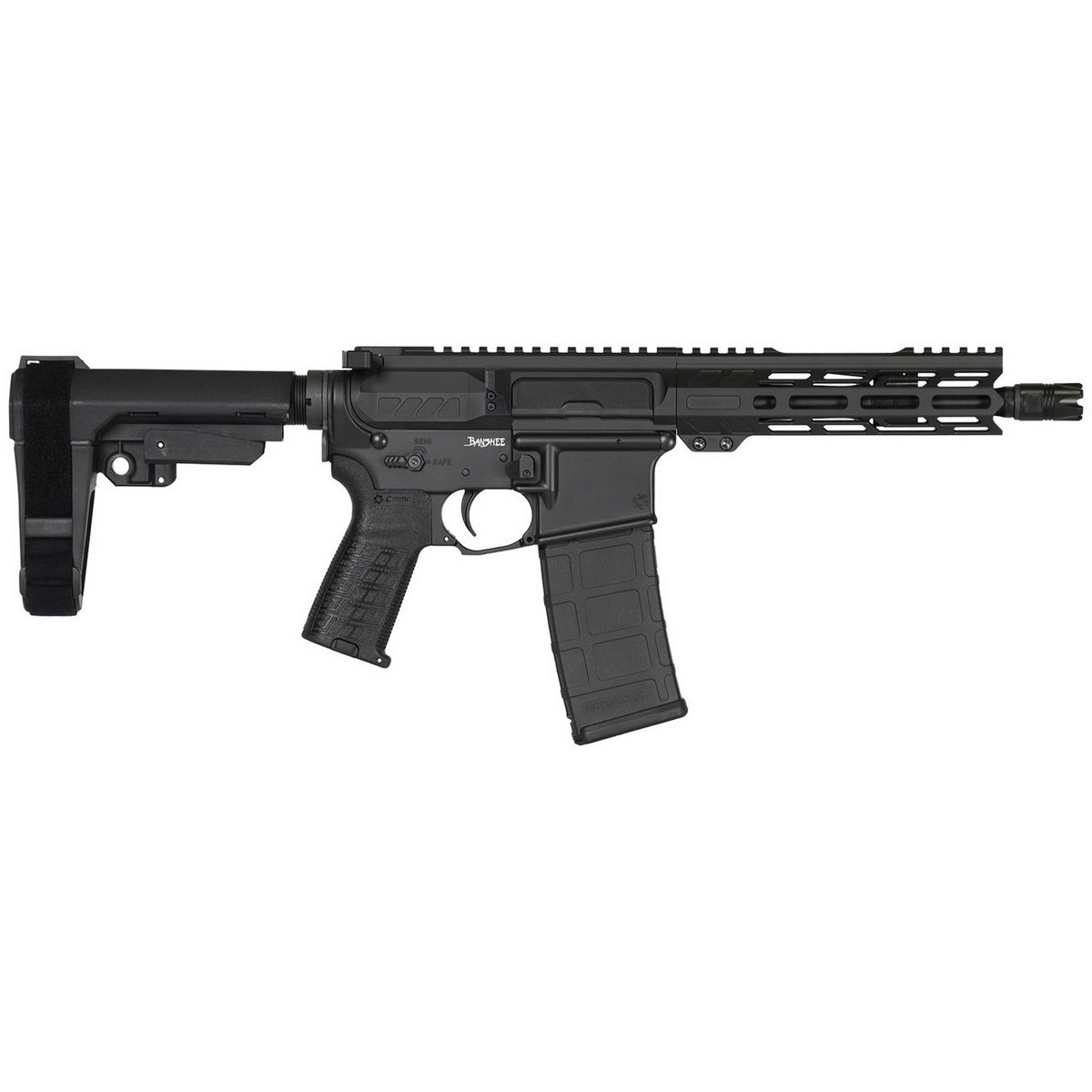 CMMG Banshee MK4 .300 AAC Blackout 8" AR Pistol, Black - 30AF20AAB - Cmmg