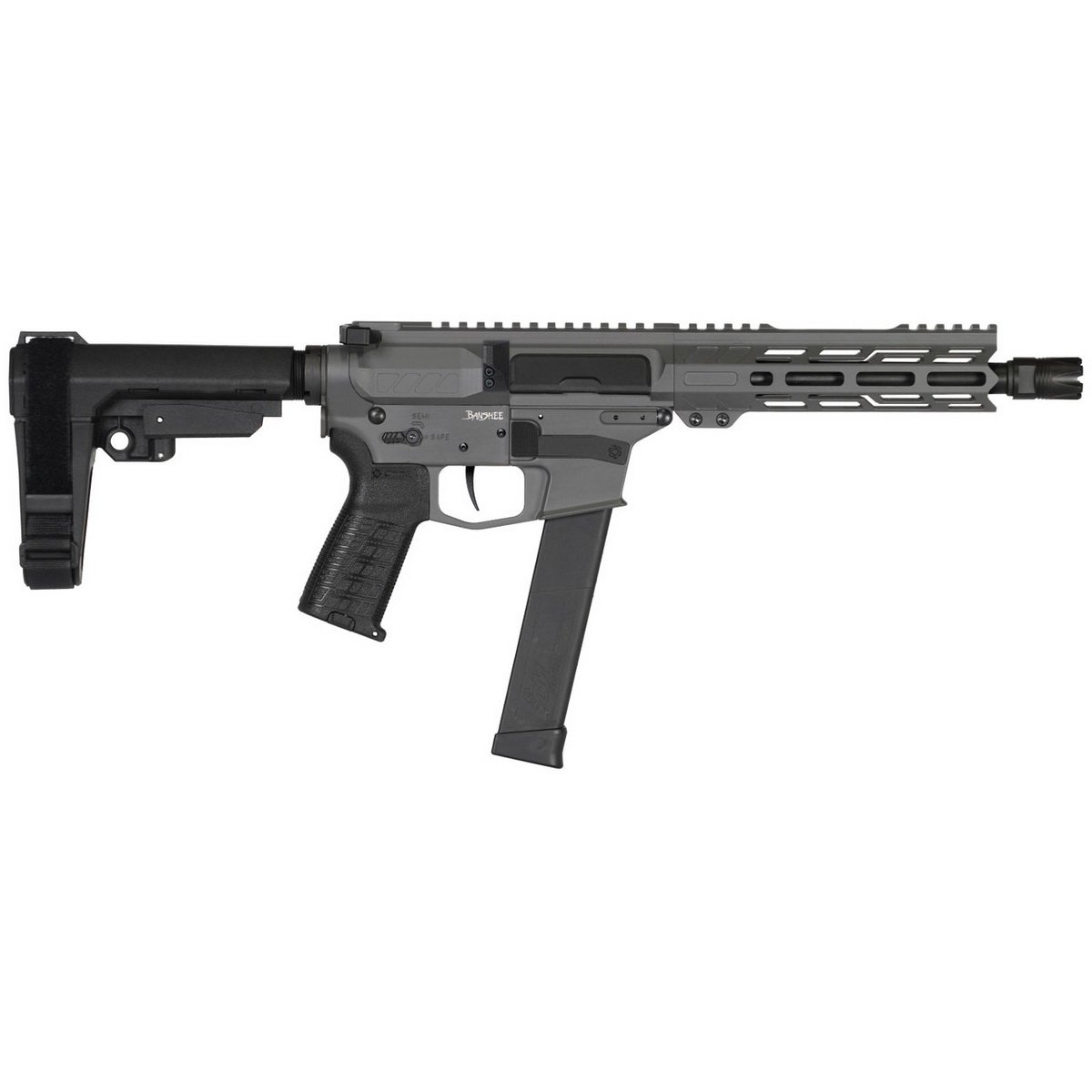 CMMG Banshee MKG .45 ACP 8" AR Pistol, Tungsten Gray - 45AF30FTNG - Cmmg