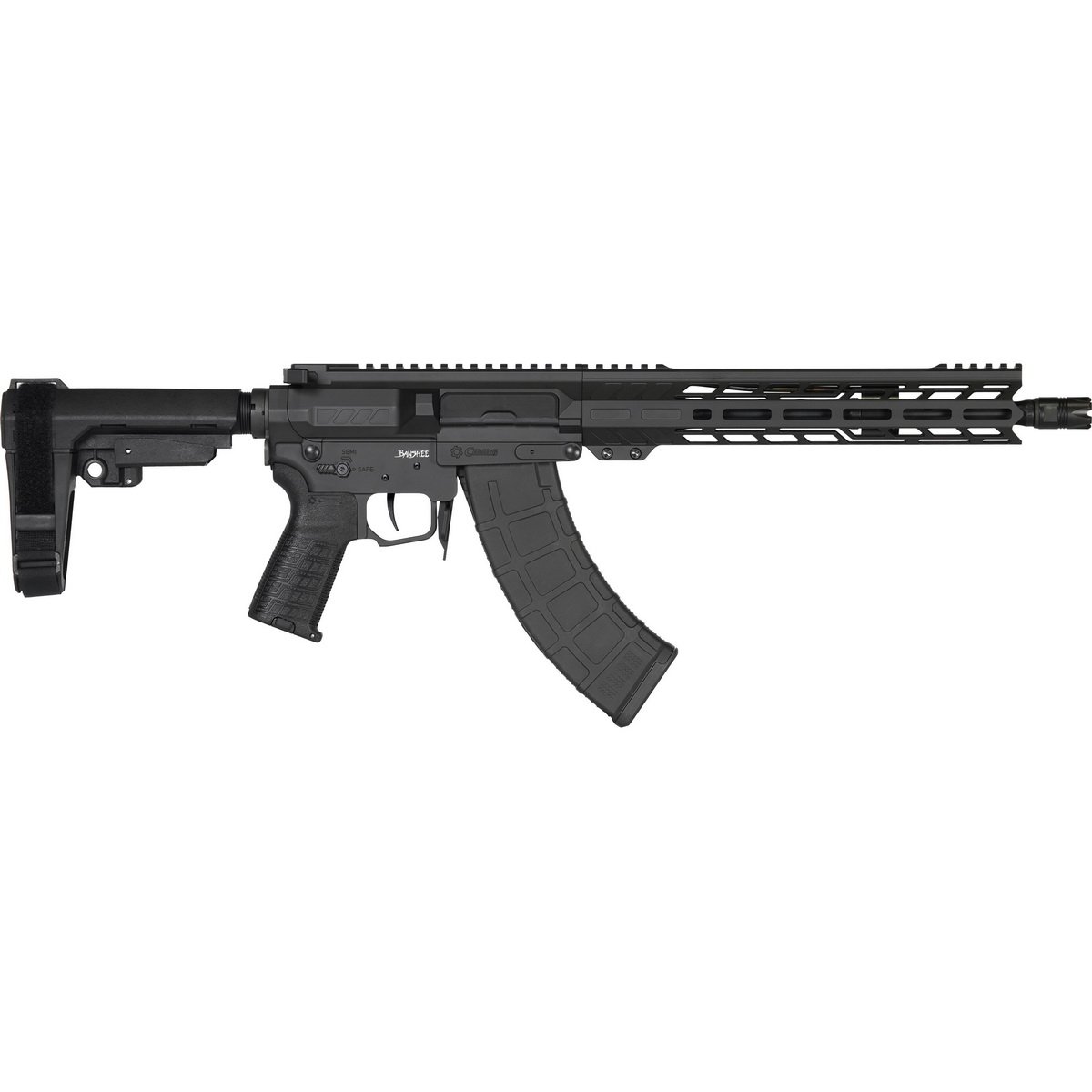 CMMG Banshee MK47 7.62x39mm 12.50" AR Pistol, Black - 76AB60AAB - Cmmg