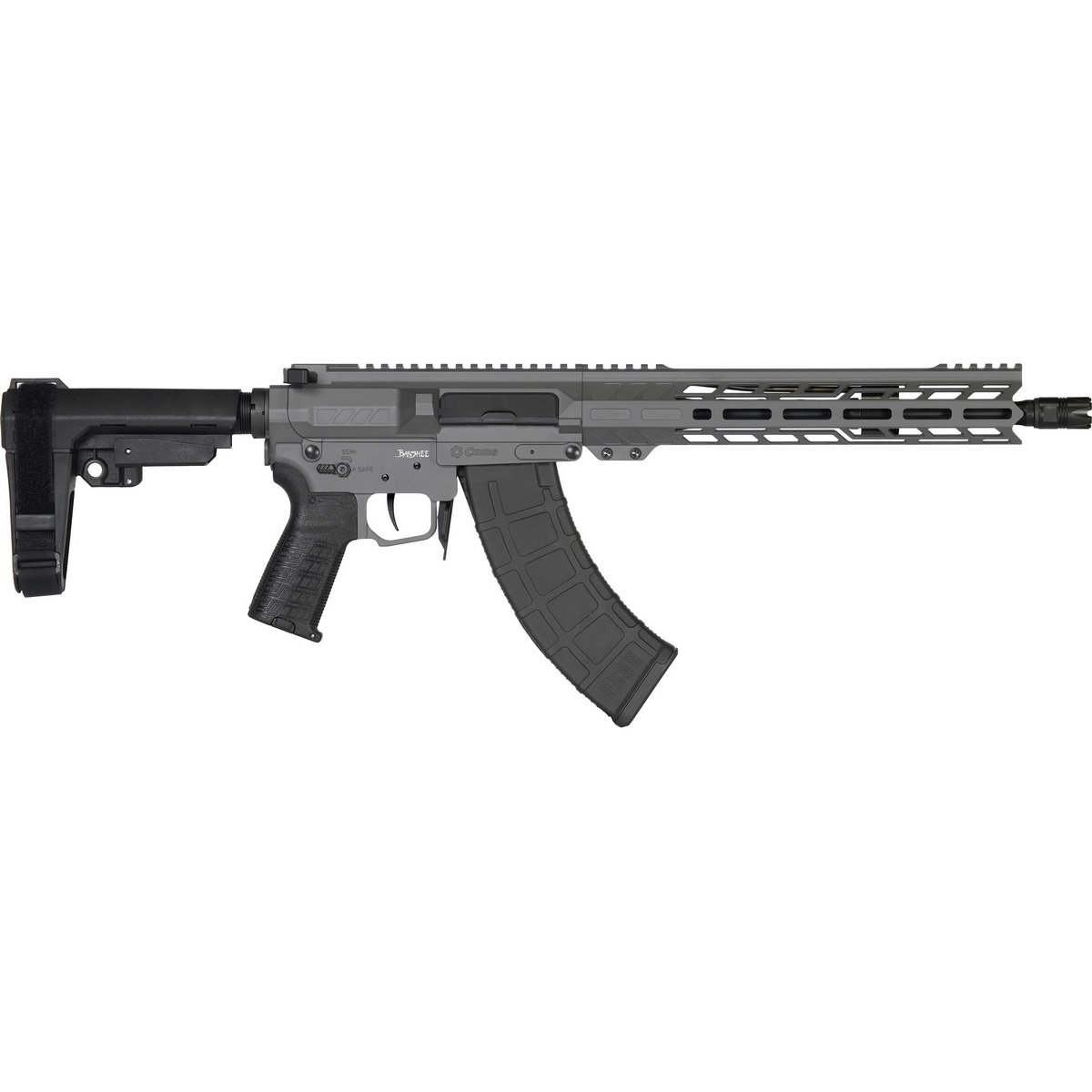 CMMG Banshee MK47 7.62x39mm 12.50" AR Pistol, Tungsten Gray - 76AB60ATNG - Cmmg