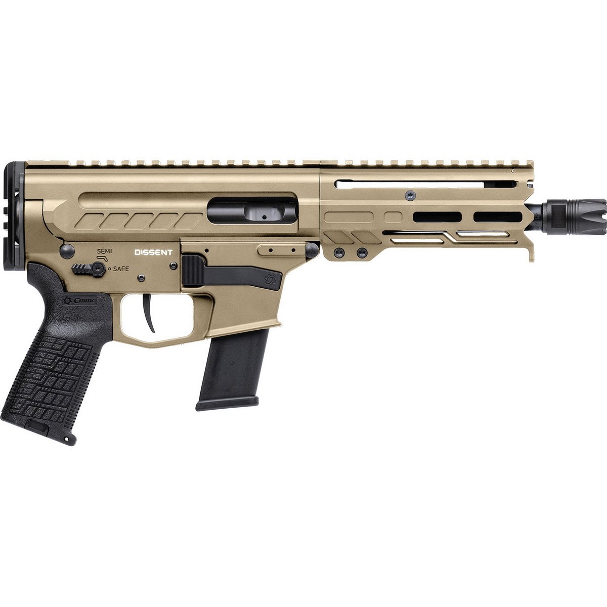 CMMG Dissent MKG .45 ACP 6.50" AR Pistol, Coyote Tan - 45A4C0FCT - Cmmg