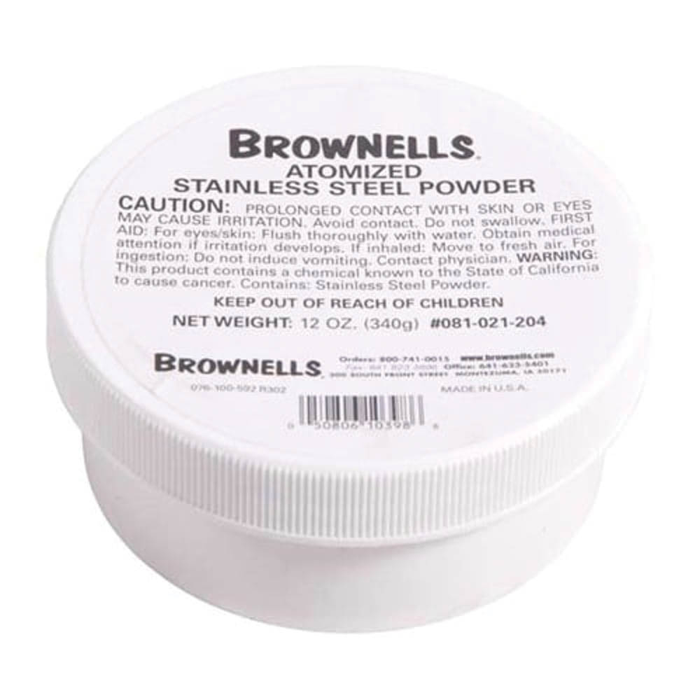 Brownells Atomized Stainless Steel Powder, 12 oz