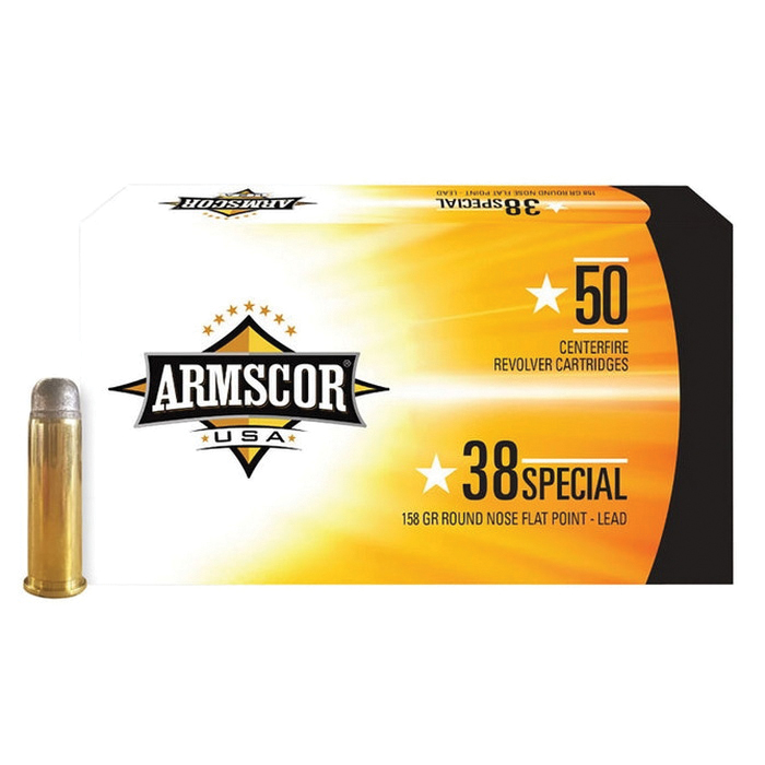 Armscor USA .38 Special 158 gr RNFPL 50rds Handgun Ammo for Consistent Shooting - FAC385N - Armscor