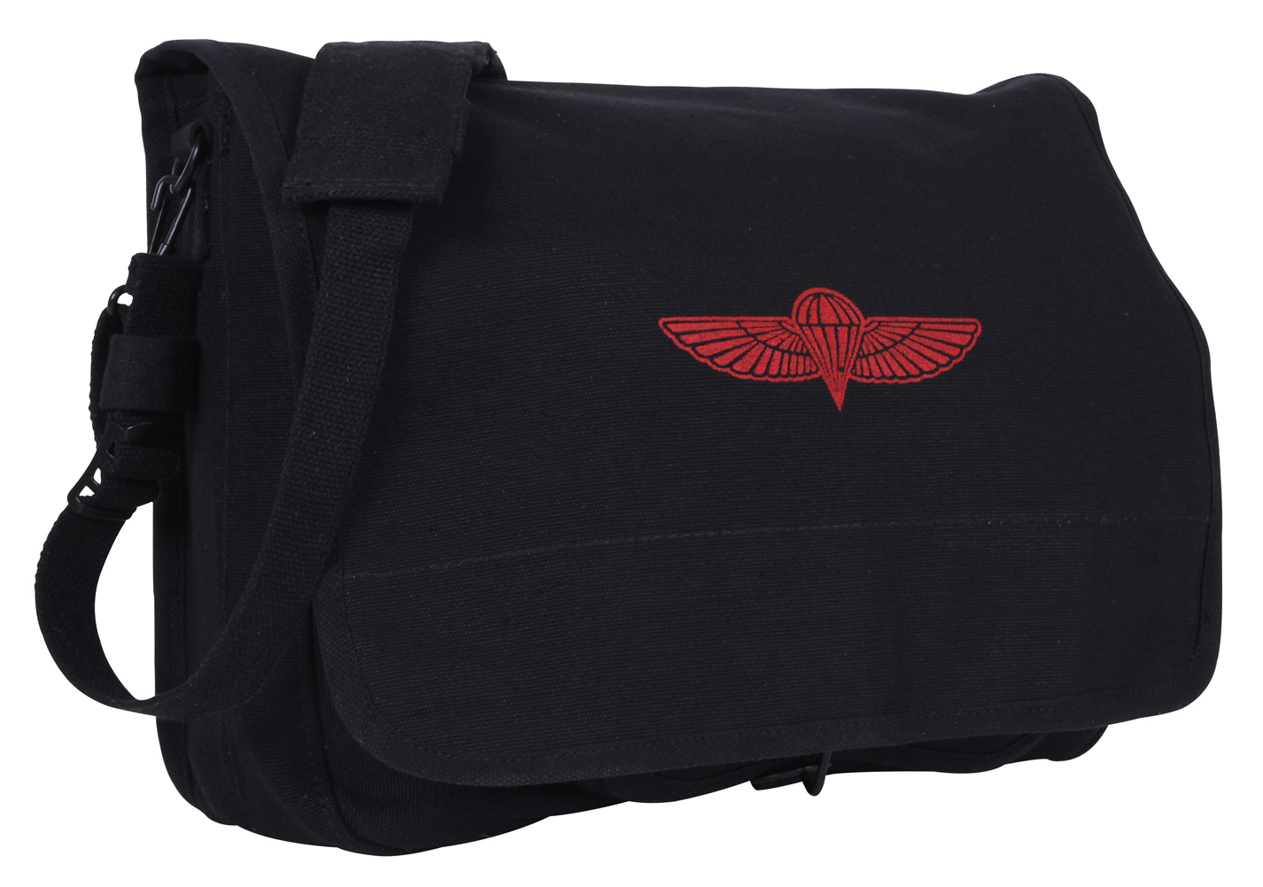 Rothco Canvas Paratrooper Messenger Bag - Black - Rothco