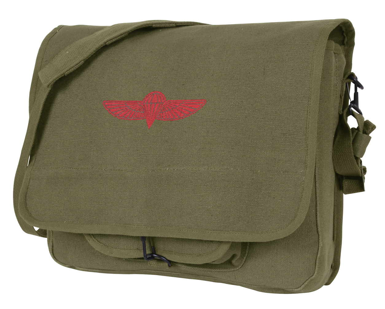 Rothco Canvas Paratrooper Messenger Bag - Olive Drab - Rothco