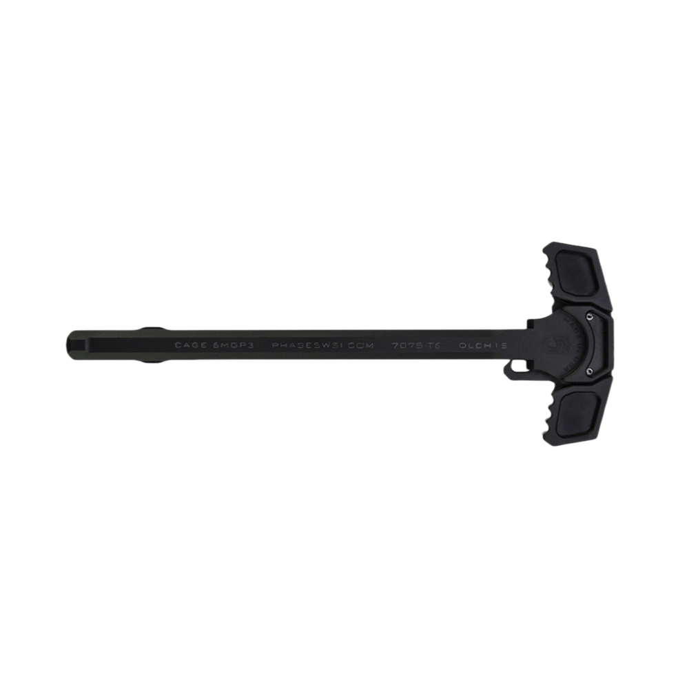 Phase 5 Dual Latch Charging Handle, Black - Efficient and Durable Dual Latch Design - DLCH15-BLK - Phase 5