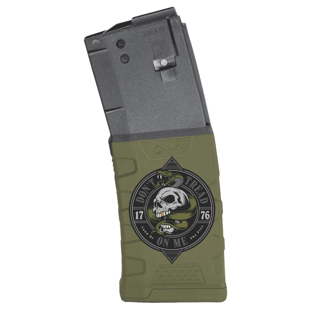 Mission First Tactical Extreme Duty 30rds .223 Remington/5.56x45mm Don't Tread on Me Graphic Magazine - Durable Tactical - EX0PM556D-DTM - Mission First Tactical