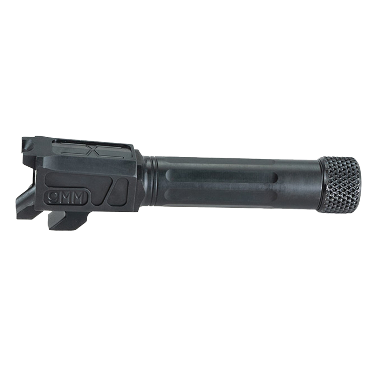 Faxon Firearms Match Barrel 9mm 3.70" Fits Smith & Wesson M&P Shield/Shield Plus, Black - High-Performance for Enhanced Accuracy - M&PB910NSSOQ-T