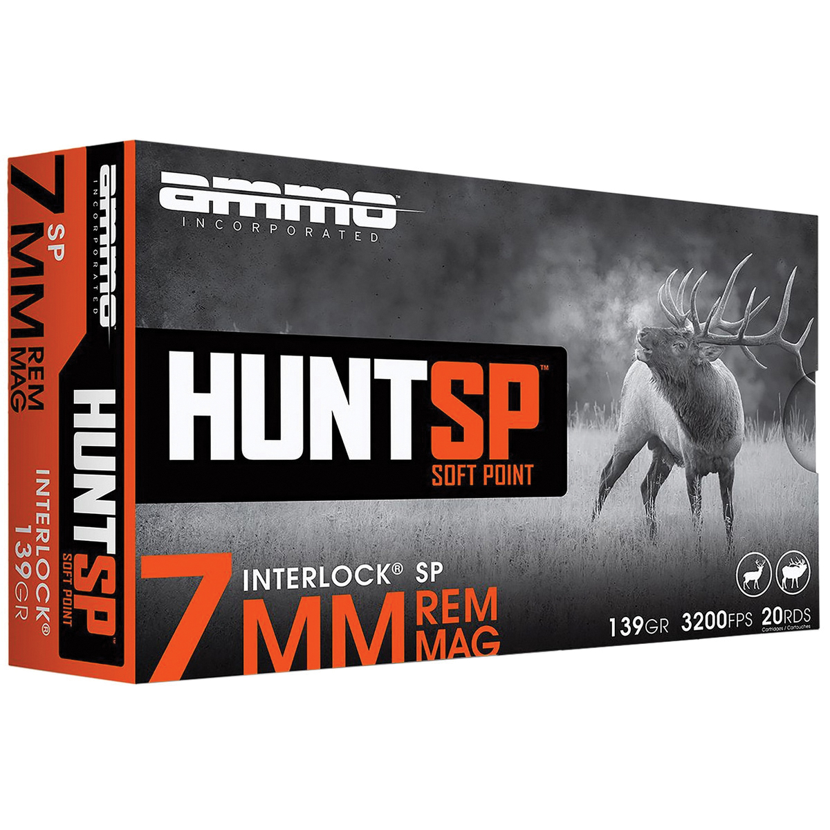 Ammo Inc Hunt 7mm 139 gr SP 20rds Rifle Ammo for Long-Range Hunting - 7MM139SPA20 - Ammo Inc