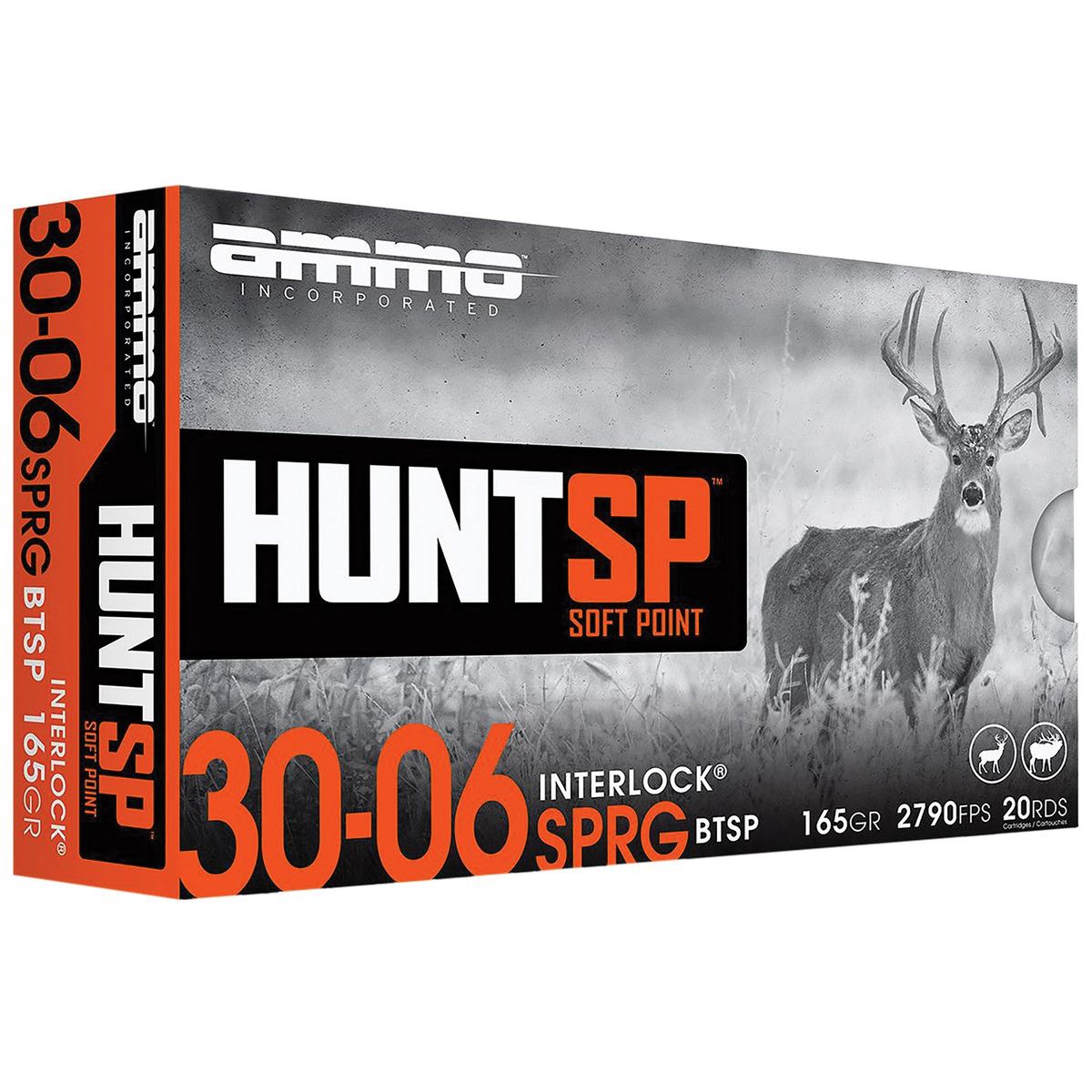 Ammo Inc Hunt .30-06 Springfield 165 gr SP 20rds Rifle Ammo for Long-Range - 3006165SPA20 - Ammo Inc