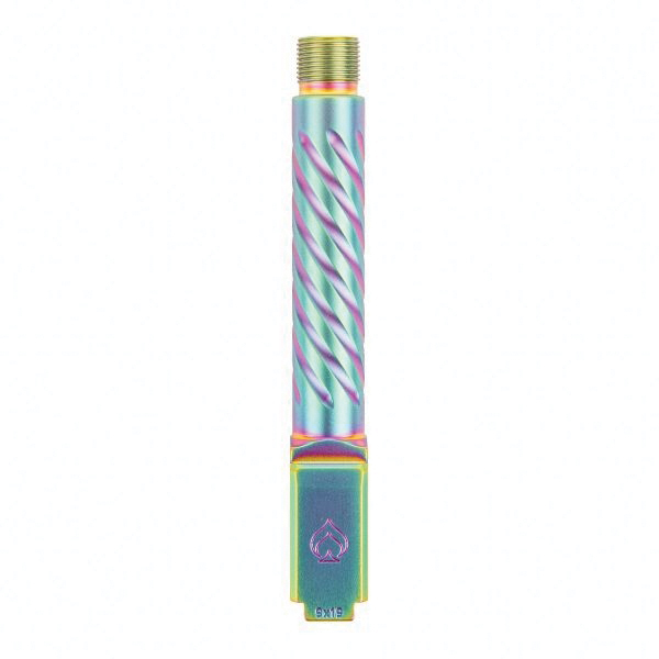 Ballistic Advantage Premium Barrel 9mm 4.50" Fits Glock Gen 3-5 G19, Iridescent Rainbow - Unique Iridescent Barrel - BAPSG195T3W - Ballistic Advantage