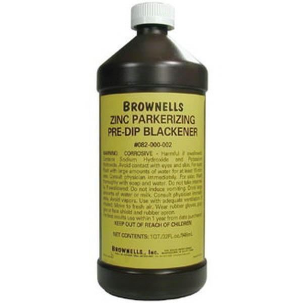 Brownells Zinc Parkerizing Pre-Dip Blackener, 1 qt Plastic Bottle
